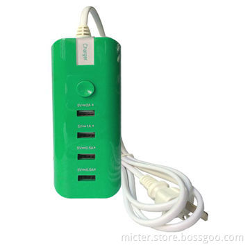 4 ports USB adapter with surge protector design